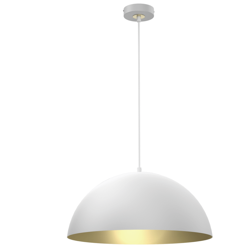 La boutique des lampes Design pour tous Suspension Beta 1xE27 45cm Blanc/Doré