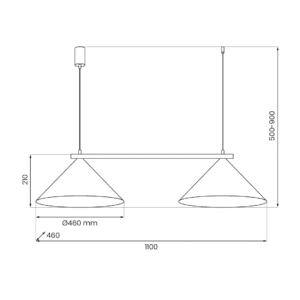 Suspension CAPITAL BLANC 2XGX53