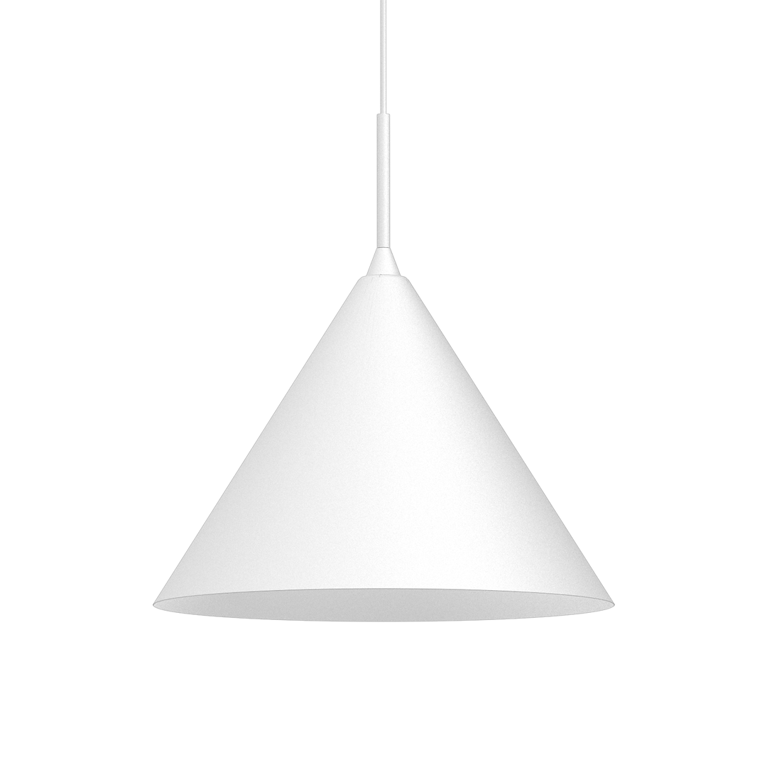 Suspension conique capital 1 lumière en métal blanc 32cm Suspension Capital Blanche Ø32cm 1xGX53