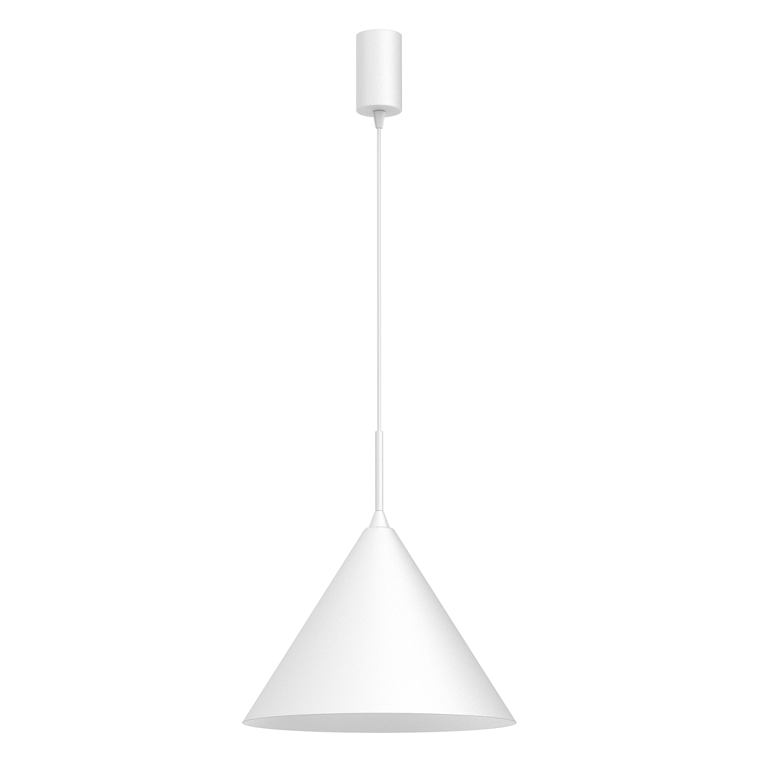 Suspension conique capital 1 lumière en métal blanc 32cm Suspension Capital Blanche Ø32cm 1xGX53