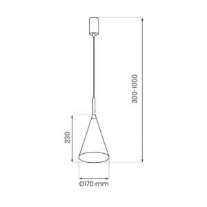 Suspension CAPITAL BLEU MARINE Ø17cm 1xGX53