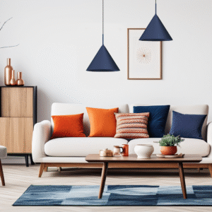 Suspension CAPITAL BLEU MARINE Ø32cm 1xGX53