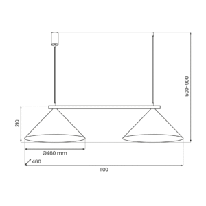 Suspension CAPITAL NOIR/BLEU MARINE 2XGX53