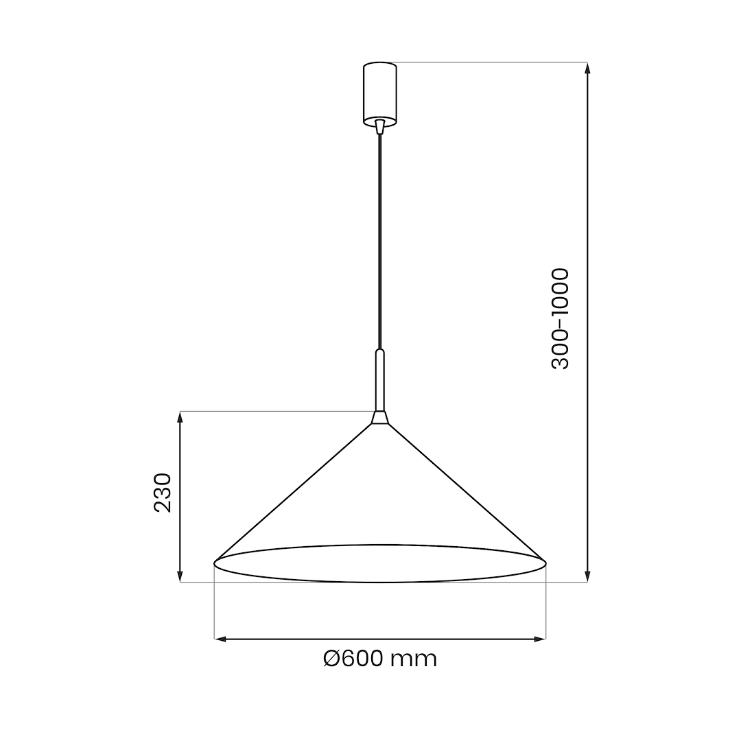 Suspension conique capital 1 lumière en métal vert 60cm Suspension CAPITAL VERTE 1XGX53