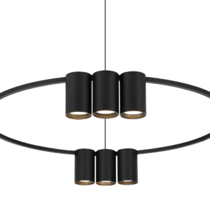 Suspension (cercle) Genesis Noir 10xGU10
