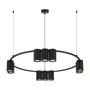 Suspension (cercle) Genesis Noir 10xGU10