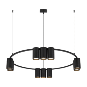 Suspension (cercle) Genesis Noir 10xGU10