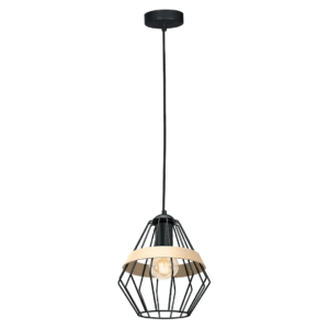 Suspension CLIFF NOIR 1xE27