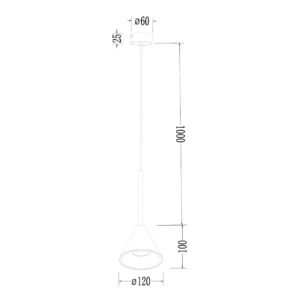 Suspension Cone Doré 1xGU10