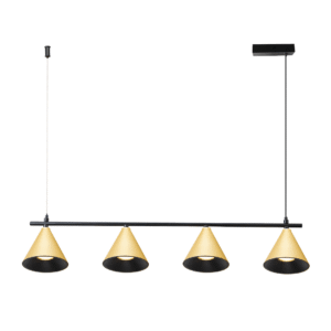 Suspension Cone Dorée 4xGU10
