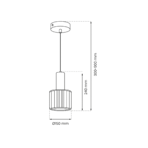 Suspension CRISTAL 1xE27