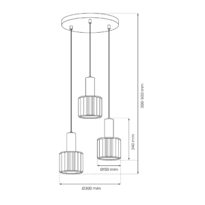 Suspension CRISTAL 3xE27