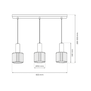 Suspension CRISTAL 3xE27