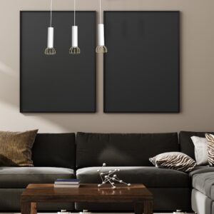 Suspension Dante 3x mini GU10 Blanc/Or