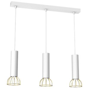 Suspension Dante 3x mini GU10 Blanc/Or