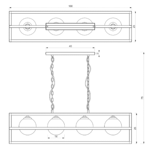 Suspension DIEGO 5xE14
