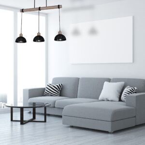 Suspension ERIK noir scié/Bois patiné 3XE27