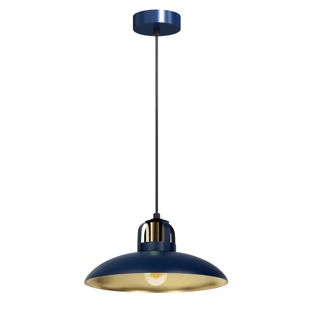 Nouveautés Suspension FELIX BLEU MARINE/OR 1xE27