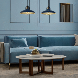 Suspension FELIX BLEU MARINE/OR 2xE27