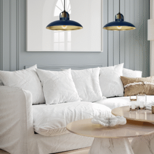 Suspension FELIX BLEU MARINE/OR 2xE27