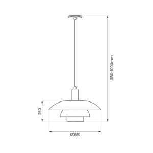 Suspension FERRO 1xE27