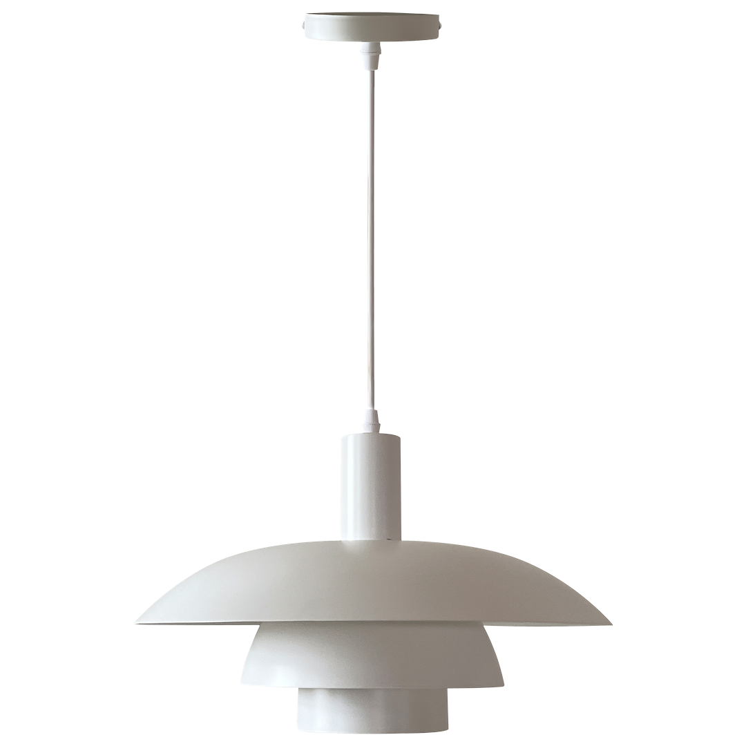 Suspension abat jour ferro 1 lumière blanc 38cm Suspension FERRO 1xE27
