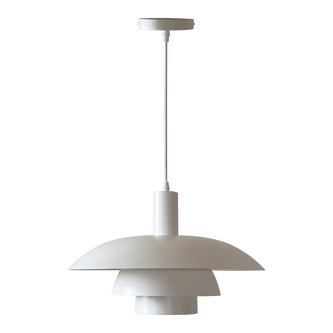 Suspension abat jour ferro 1 lumière blanc 38cm Suspension FERRO 1xE27
