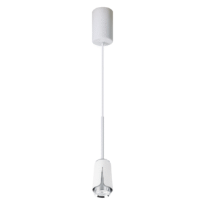 Suspension Fleur Chrome 1xGU10 Blanc