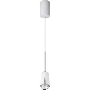 Suspension Fleur Chrome 1xGU10 Blanc