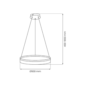Suspension GALA ARGENT 25W LED