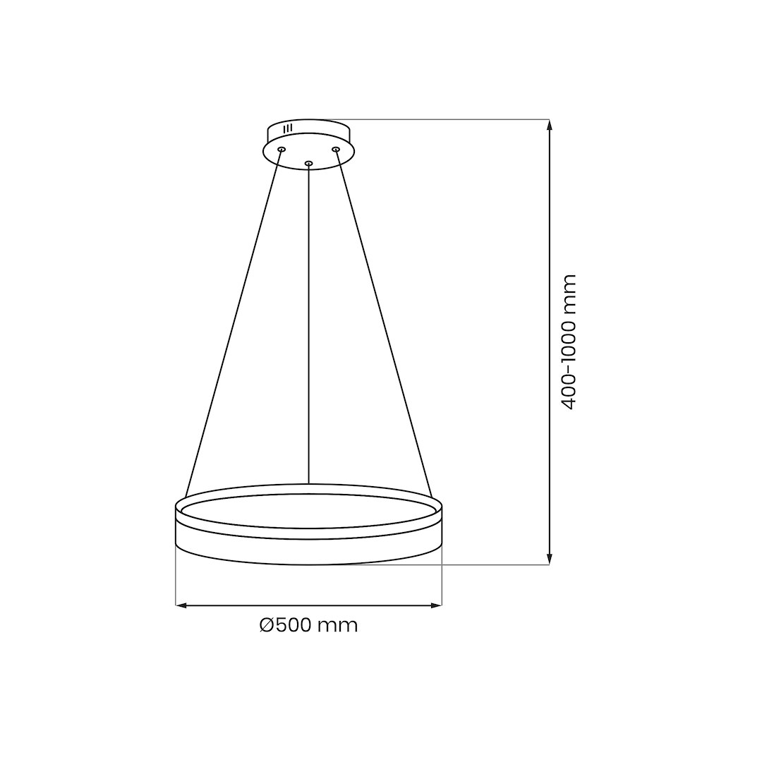 Suspension Moderne GALA SILVER Anneau LED Argenté LED 25W Suspension GALA ARGENT 25W LED