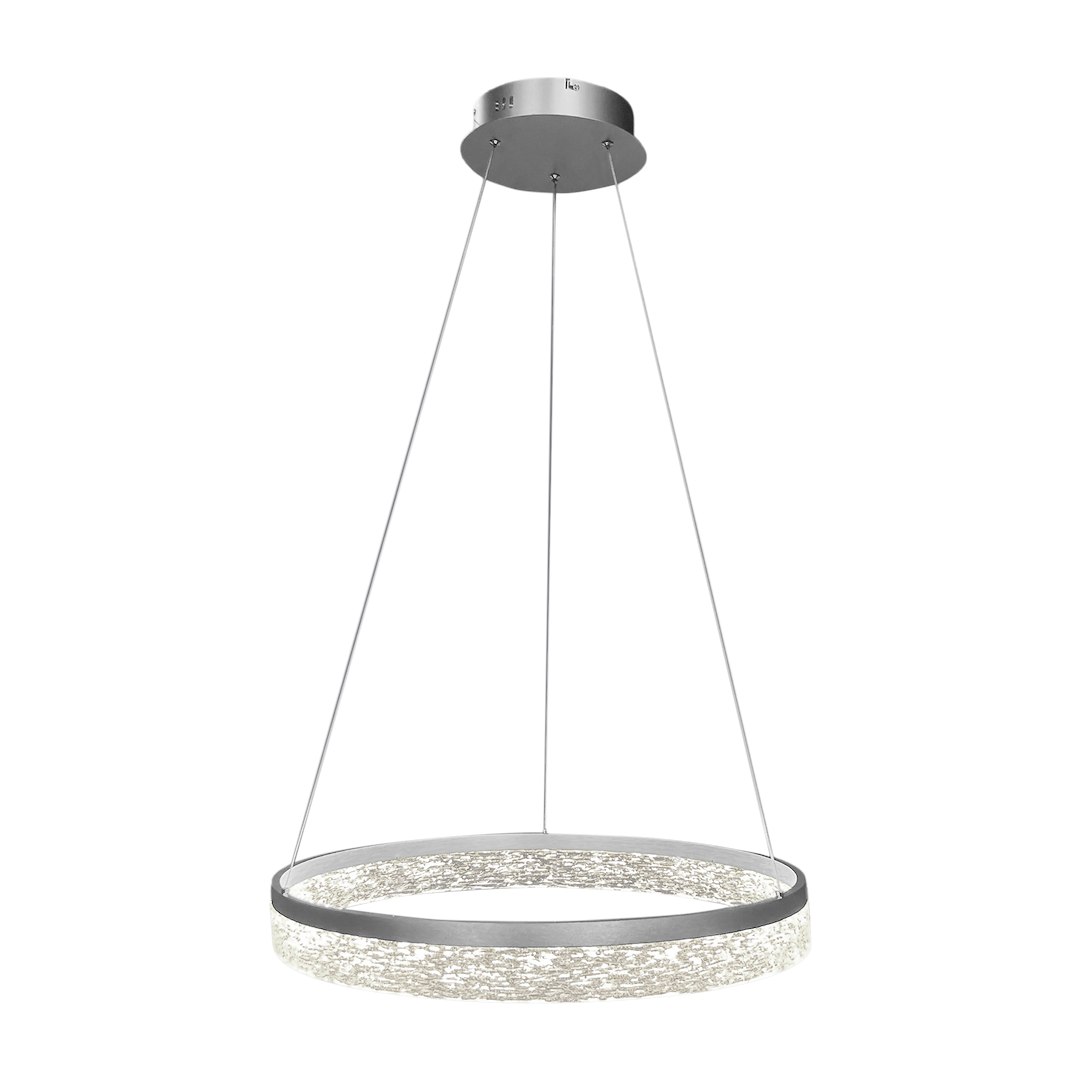 Suspension Moderne GALA SILVER Anneau LED Argenté LED 25W Suspension GALA ARGENT 25W LED