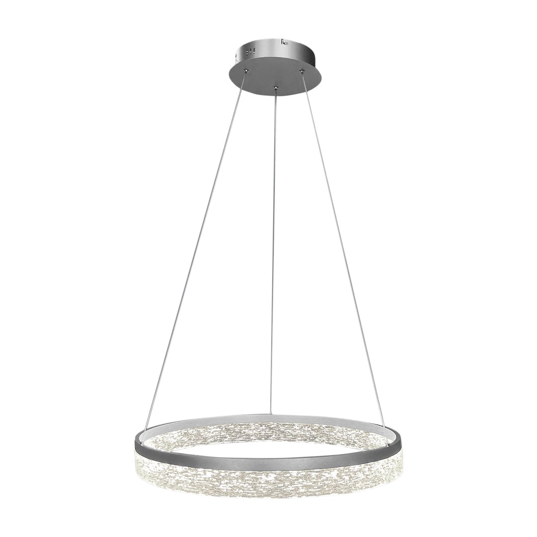 Suspension Moderne GALA SILVER Anneau LED Argenté LED 25W Suspension GALA ARGENT 25W LED