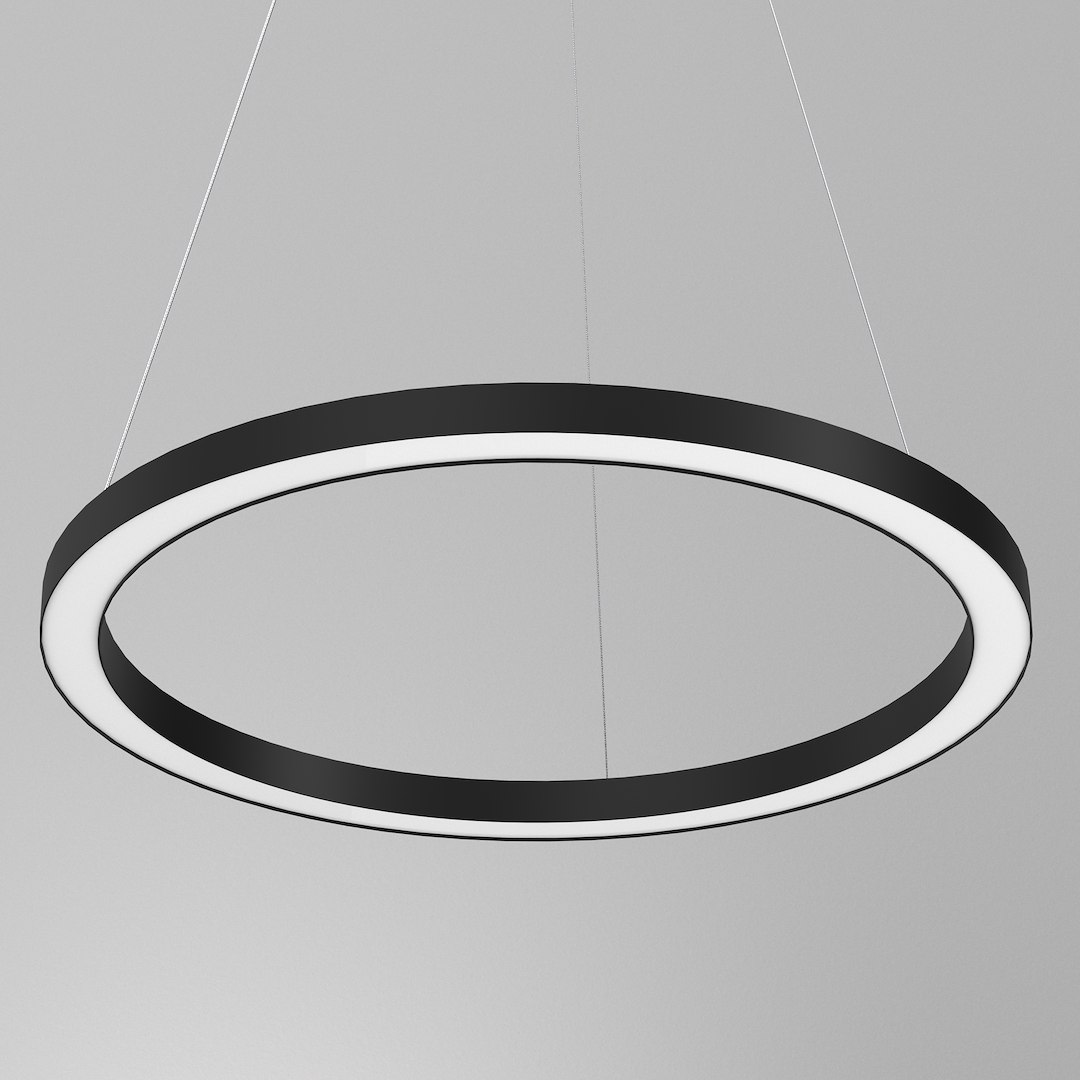 Galaxia Suspension Minimaliste Anneaux Métal Noir mat 26W LED Suspension GALAXIA NOIRE 26W LED
