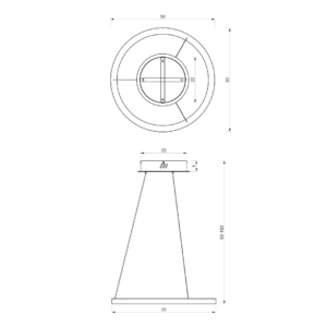 Suspension GALAXIA NOIRE 26W LED