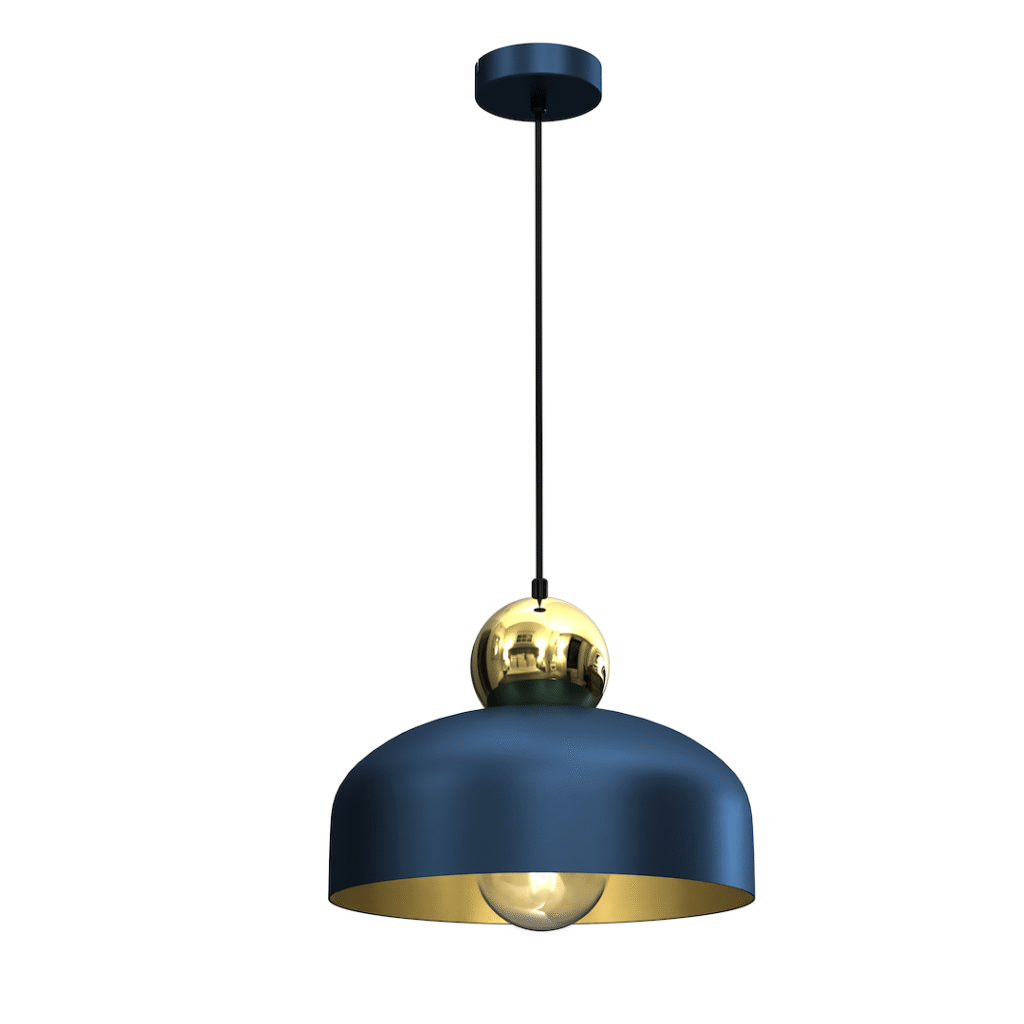 Nouveautés Suspension HARALD OR/BLEU MARINE 1xE27