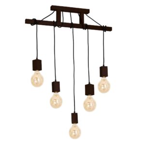 Suspension JACK 5xE27 Noyer