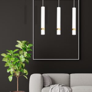 Suspension Joker 3xGU10 Blanc/Doré