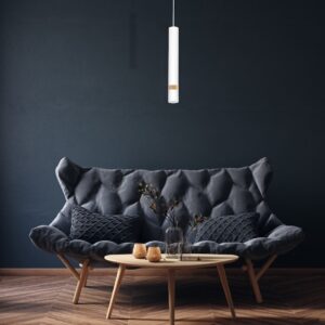 Suspension Joker Blanc / Bois 1xGU10