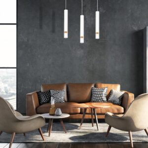 Suspension Joker Blanc / Bois 3xGU10