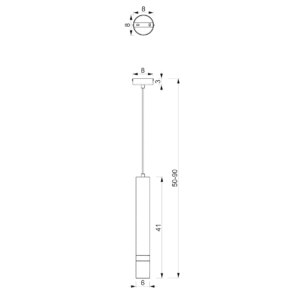 Suspension JOKER BLEU MARINE/OR 1xGU10