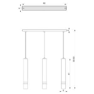 Suspension JOKER BLEU MARINE/OR 3xGU10