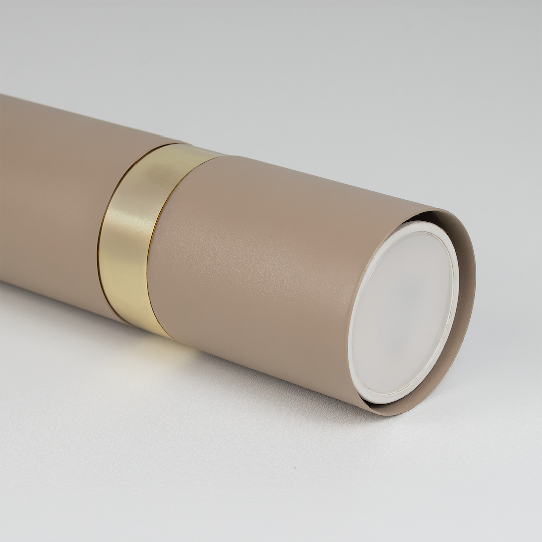 Suspension JOKER taupe / dorée un tube 1xGU10 Suspension JOKER CACHEMIRE/OR 1xGU10