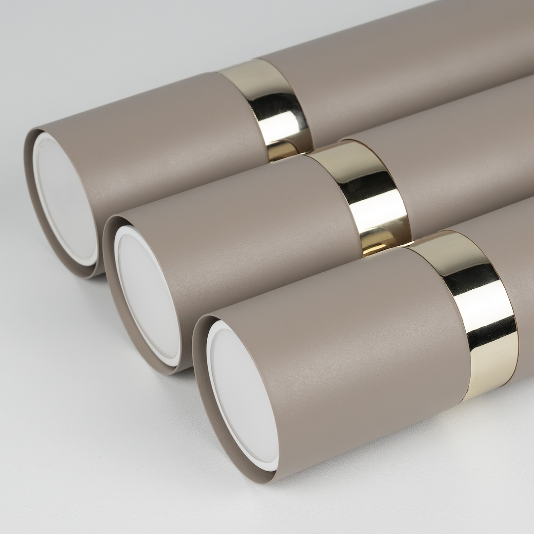 Luminaire Suspension JOKER métal Taupe / Doré 3xGU10 Suspension JOKER CACHEMIRE/OR 3xGU10 (rond)