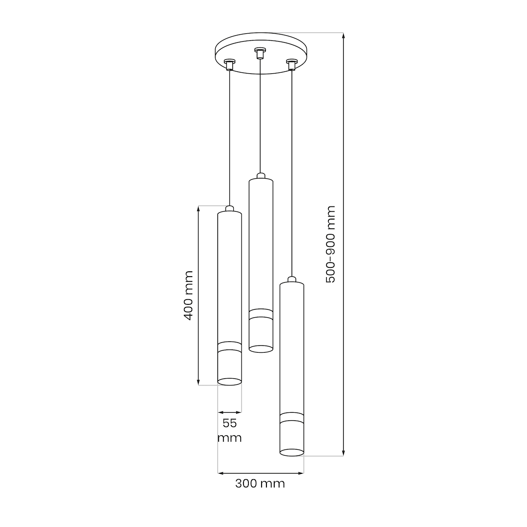 Luminaire Suspension JOKER métal Taupe / Doré 3xGU10 Suspension JOKER CACHEMIRE/OR 3xGU10 (rond)