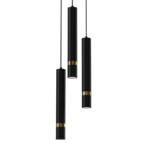 Suspension JOKER NOIR/OR 3xGU10