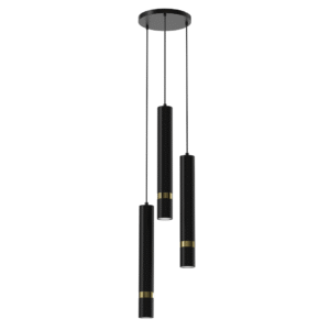 Suspension JOKER NOIR/OR 3xGU10