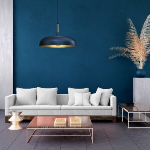 Suspension LINCOLN BLEU/OR 1xE27 45cm