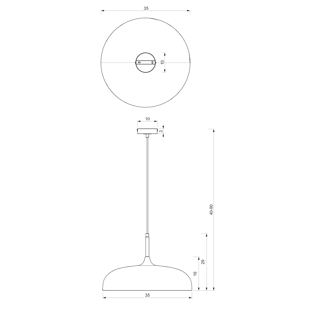 Suspension abat jour lincoln 1 lumière en métal noir et or 35cm Suspension LINCOLN NOIR/OR 1xE27 35cm