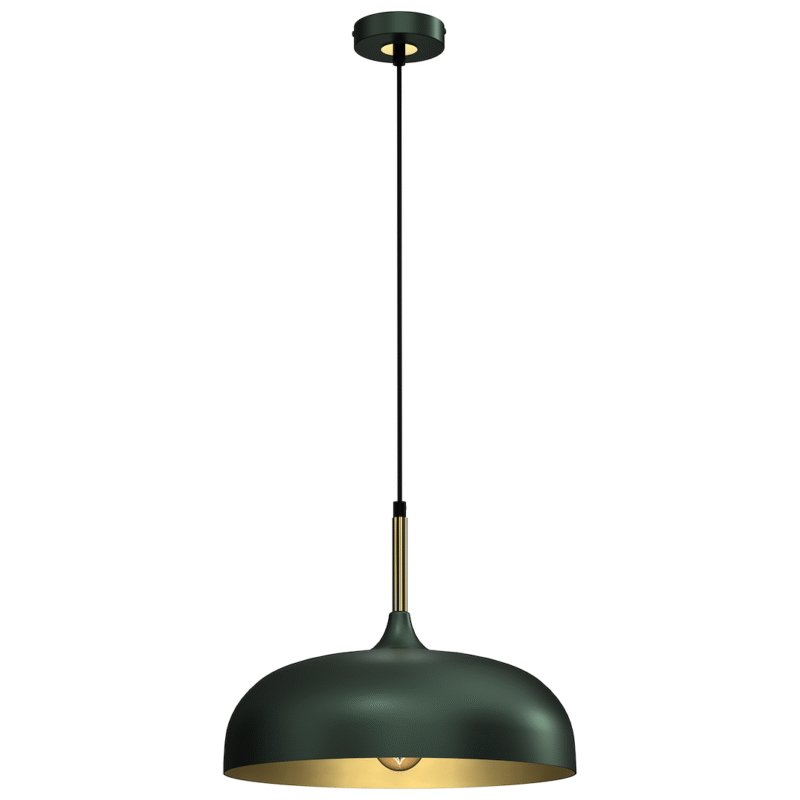 La boutique des lampes Design pour tous Suspension LINCOLN VERT/OR 1xE27 35cm